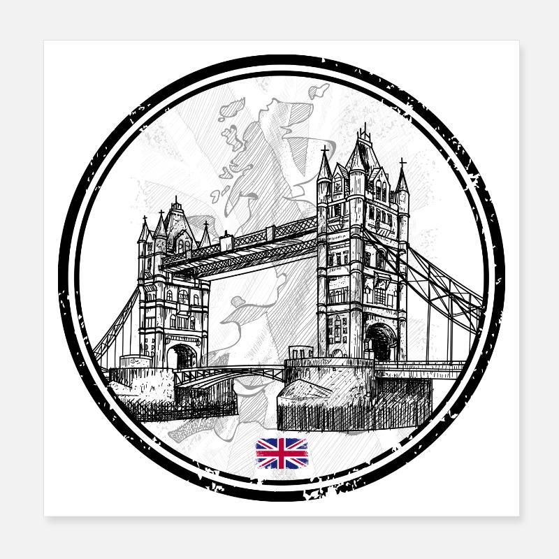 Pont de Londres Poster 20 x 20 cm