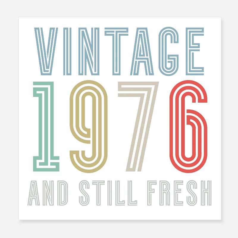 Vintage 1976 Poster 20x20 cm