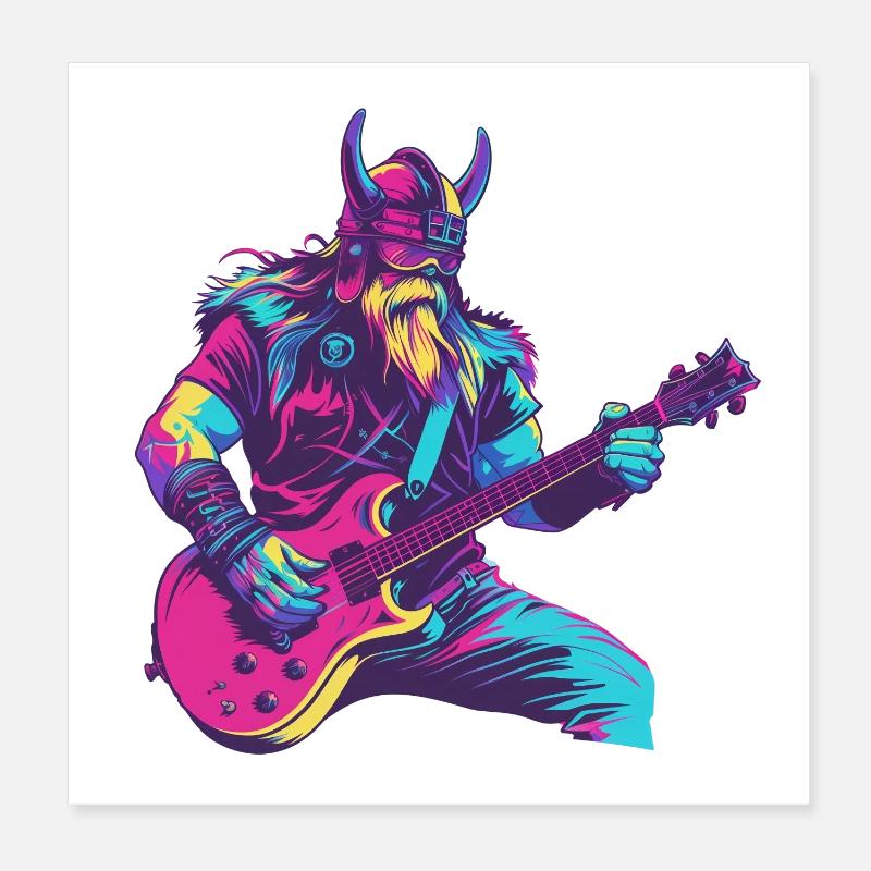 Heavy Viking Poster 20 x 20 cm