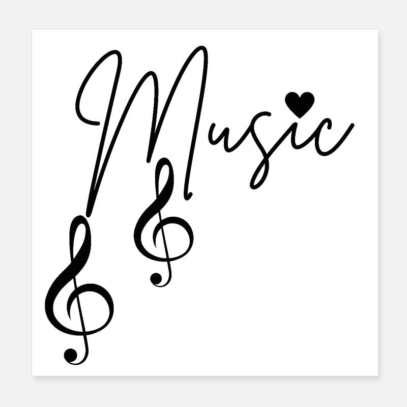 Notes de musique Poster 20 x 20 cm