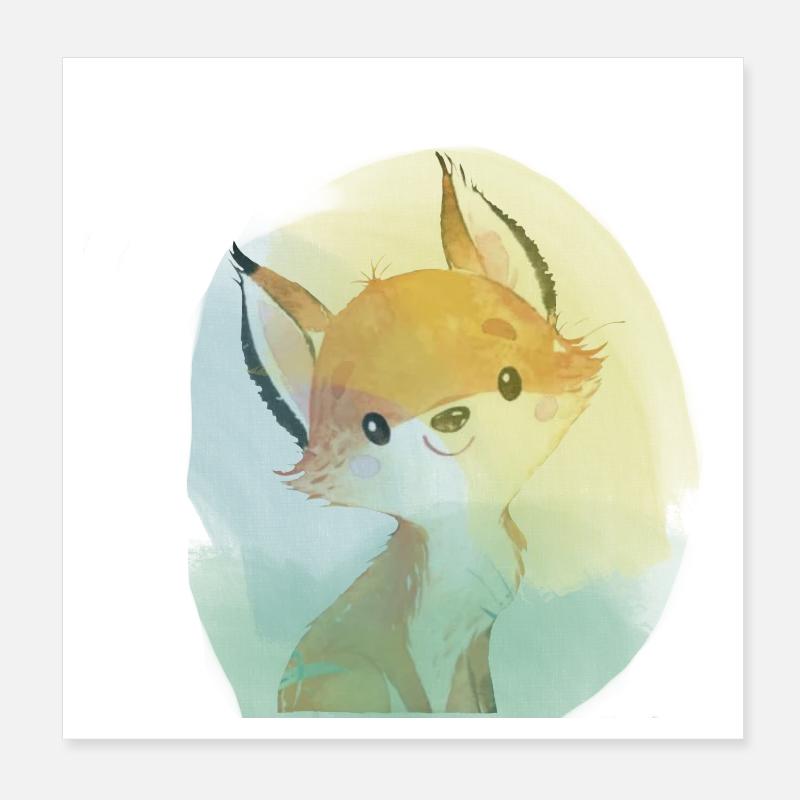 Fox baby Poster 8" x 8" (20x20 cm)