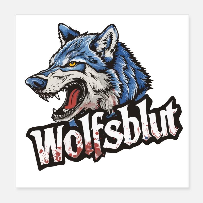 Wolfsblut Werewolf Logo Poster 8" x 8" (20x20 cm)