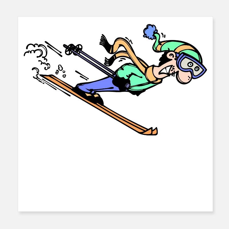 Wintersport Eishockey Snowboard Schifahrer Eis Poster 20x20 cm
