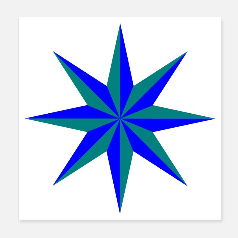 Stern breit Poster 20x20 cm