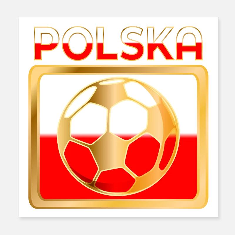 Fußball Polen Poster 20x20 cm