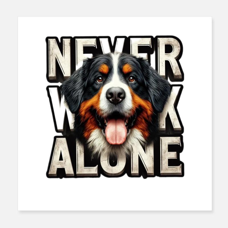 Berner Sennenhund Poster 20x20 cm
