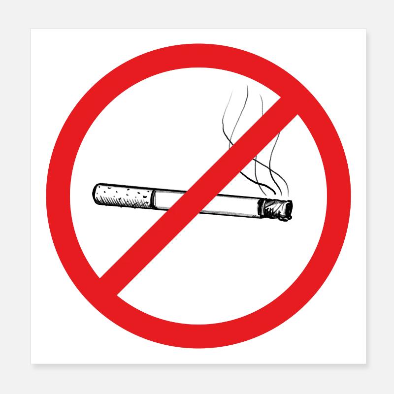 No smoking! Poster 8" x 8" (20x20 cm)