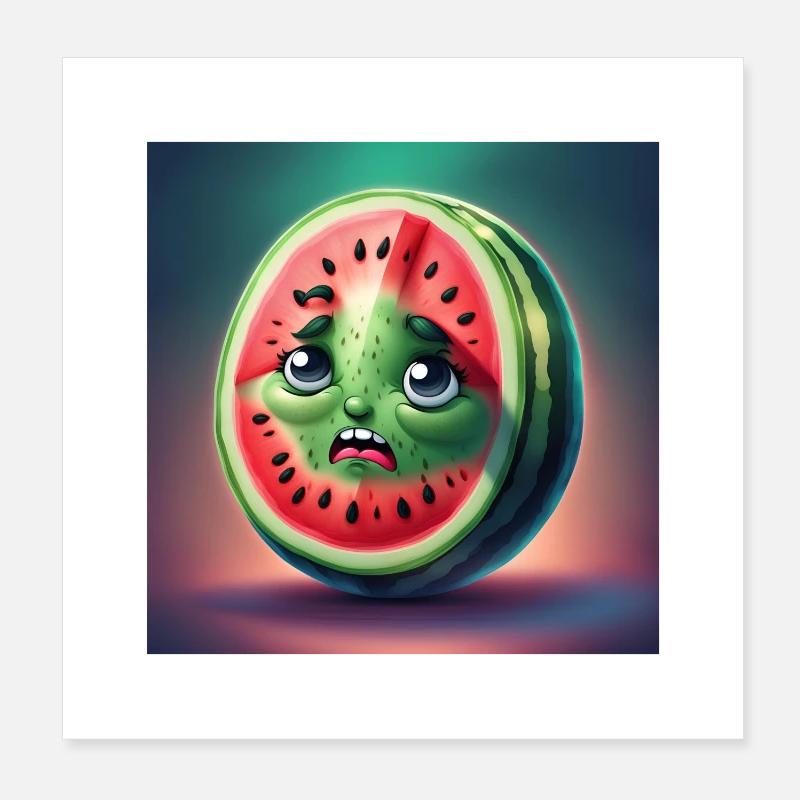 Watermelon, Fruit, Palestine Poster 8" x 8" (20x20 cm)