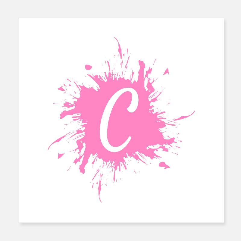 Letter C - initial letter C Poster 8" x 8" (20x20 cm)