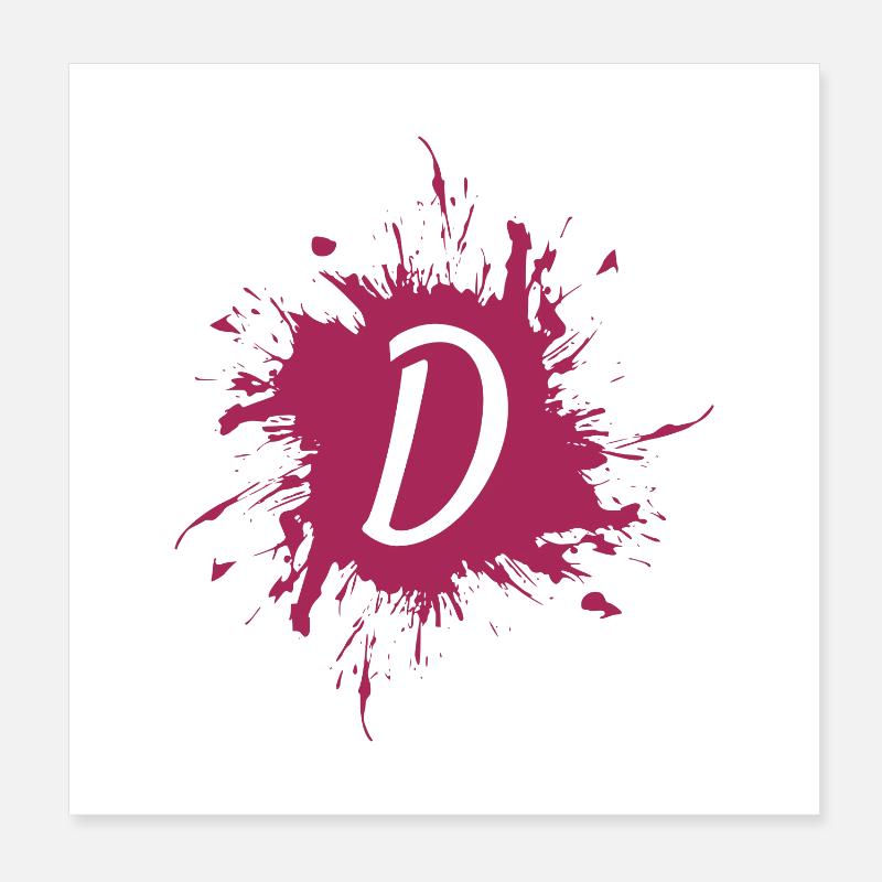 Letter D - initial letter D Poster 8" x 8" (20x20 cm)