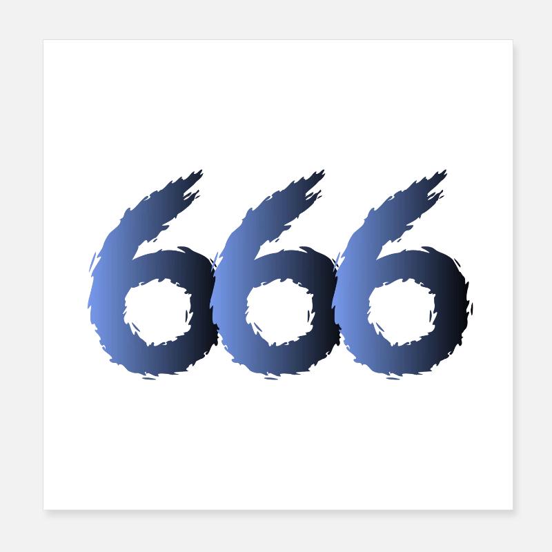 666 Symbole de Satan - Diable - Mal Poster 20 x 20 cm