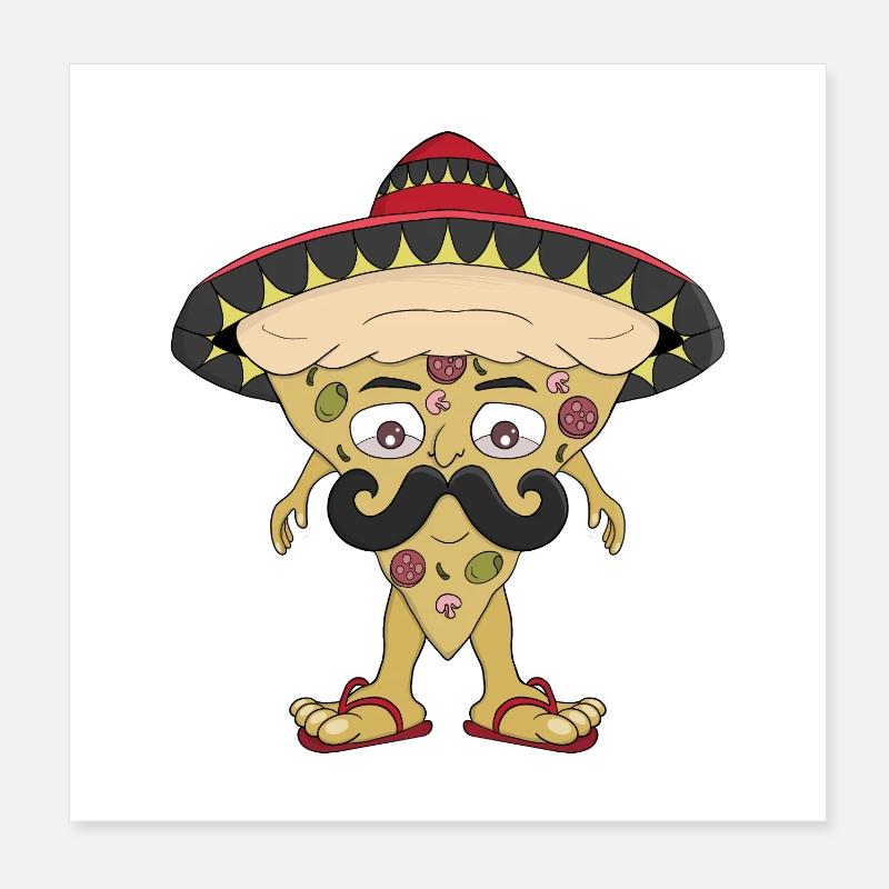 Mexican pizza Poster 8" x 8" (20x20 cm)