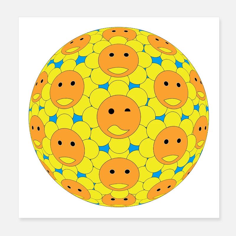 Soleil portable Poster 20 x 20 cm