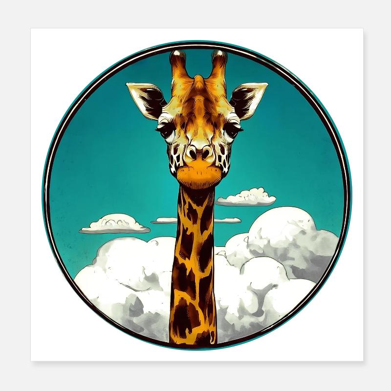 Girafe Poster 20 x 20 cm