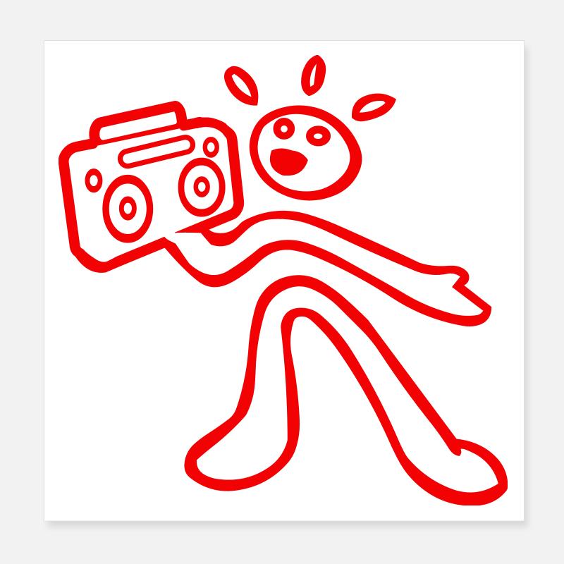gheto blaster Poster 8" x 8" (20x20 cm)