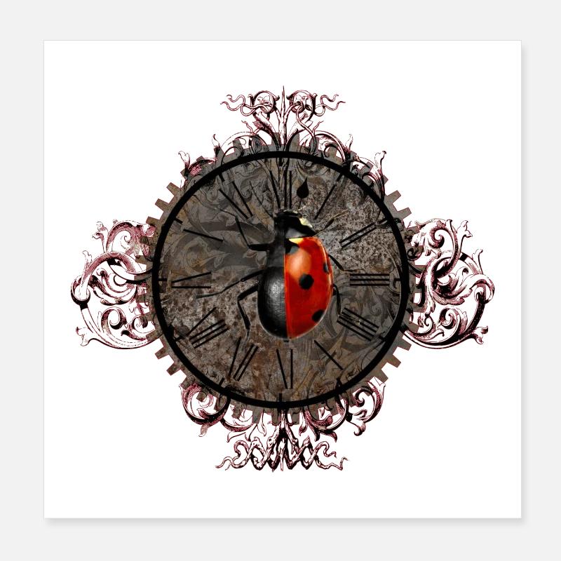 Chance-Malchance - Poster 20 x 20 cm - blanc