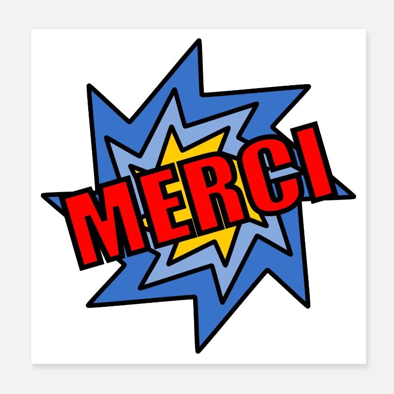 MAÎTRESSE. MERCI. MERCI MAÎTRESSE Poster 20 x 20 cm