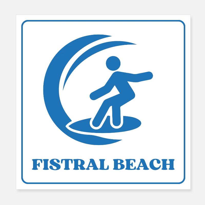FISTRAL BEACH-SURF Poster 20 x 20 cm