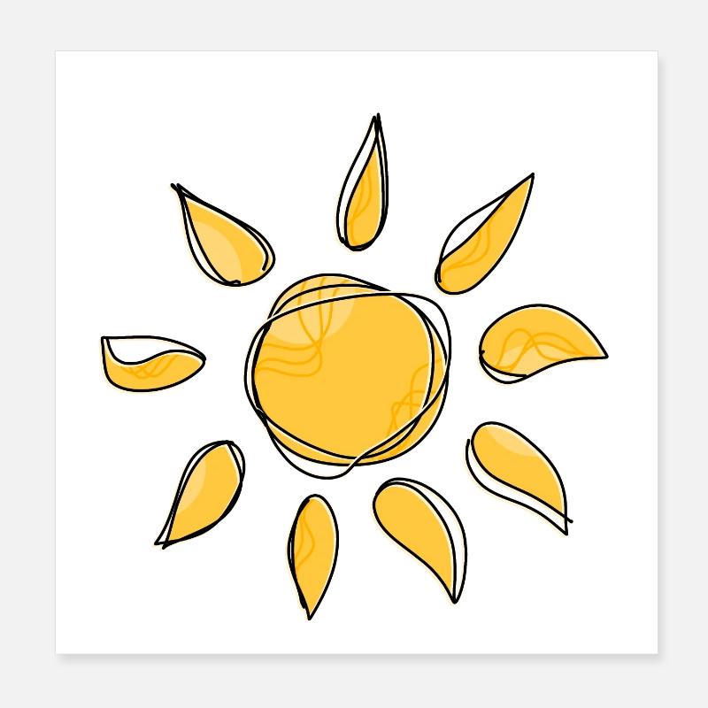 Sonne Poster 20x20 cm