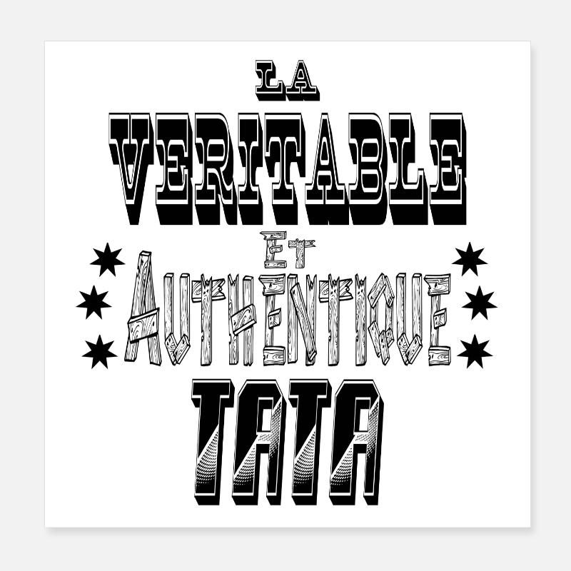 La Véritable et Authentique Tata Poster 20 x 20 cm