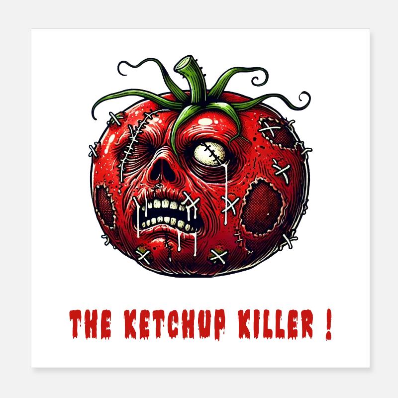 The Ketchup Killer Poster 8" x 8" (20x20 cm)