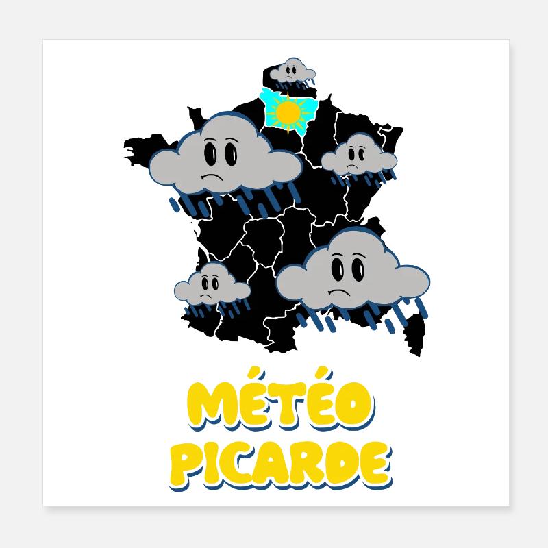 Picardy weather Poster 8" x 8" (20x20 cm)