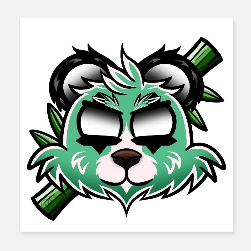 Pand-bear Poster 8" x 8" (20x20 cm)