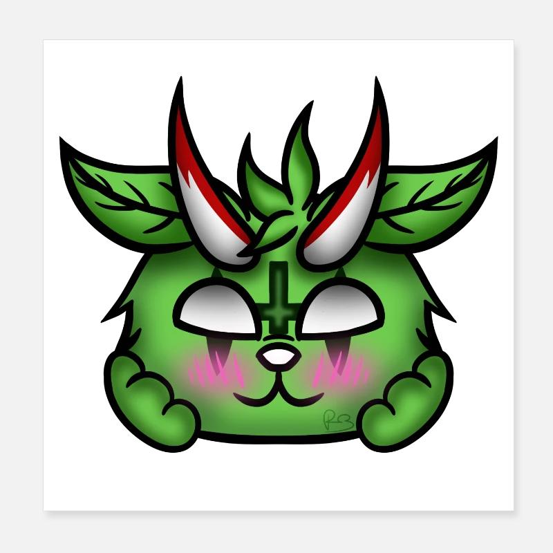 Errötender Dämon! Poster 20x20 cm