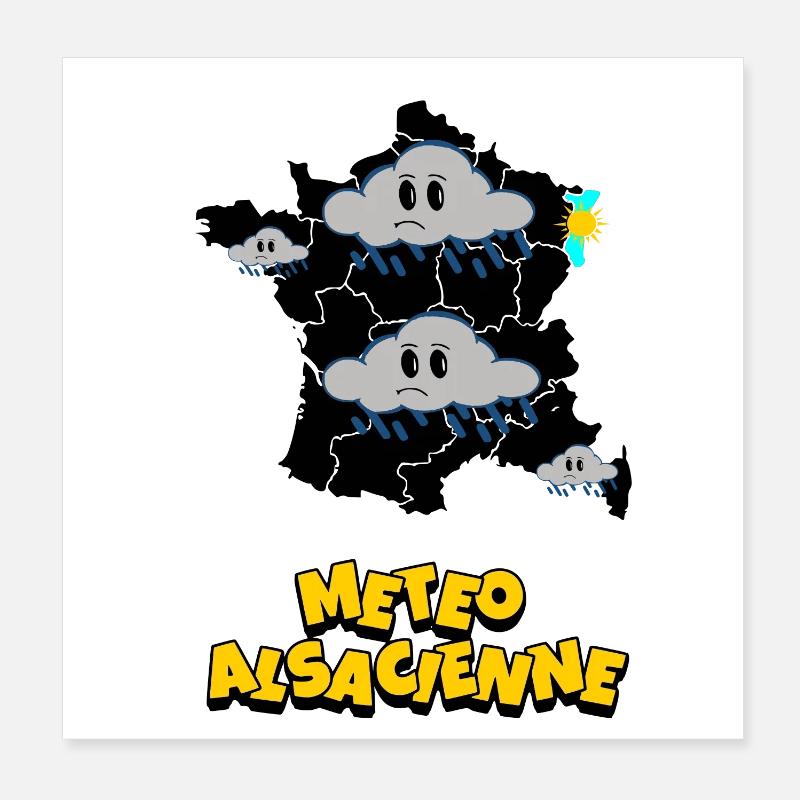 Météo Alsacienne Poster 20 x 20 cm