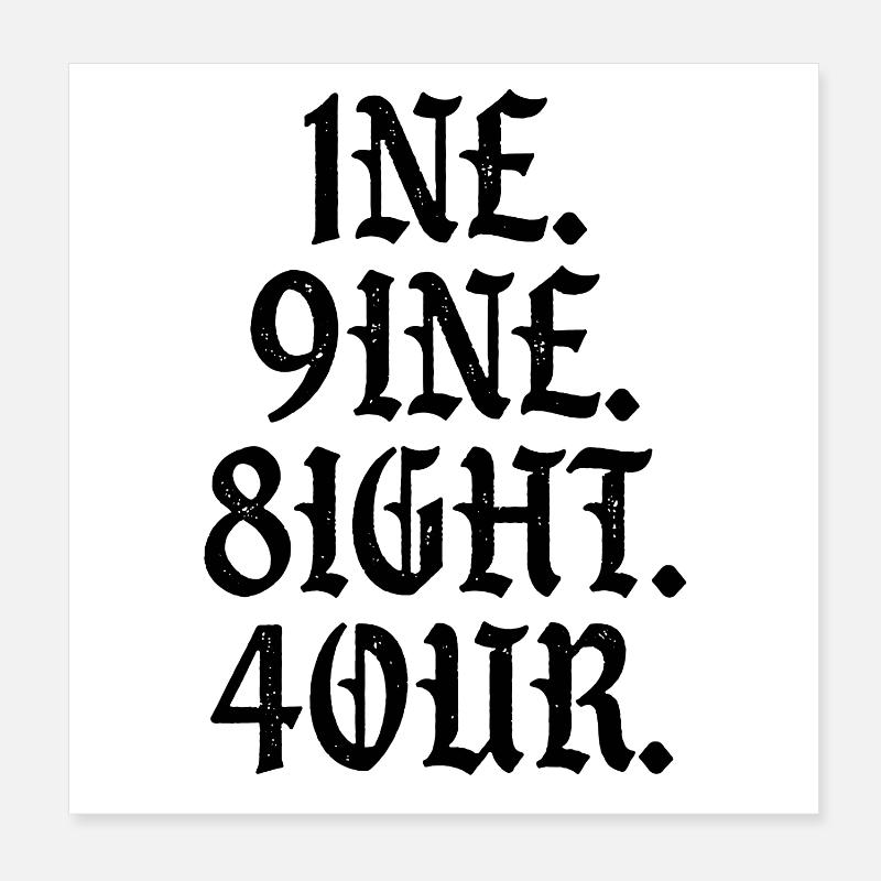 Millésime 1984 Poster 20 x 20 cm