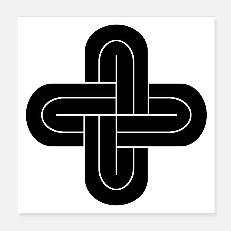 Nœud de Salomon Poster 20 x 20 cm