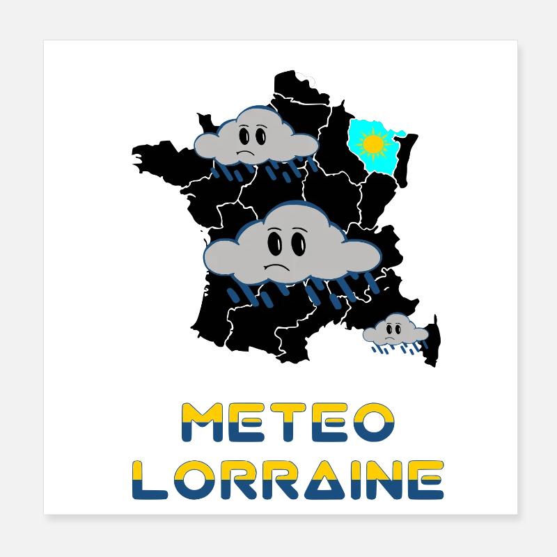 Météo Lorraine Poster 20 x 20 cm