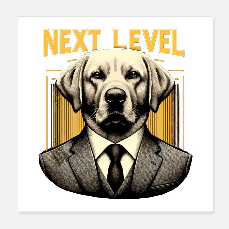 Dudley Labrador Suit Next Level Dog Gift Poster 20 x 20 cm
