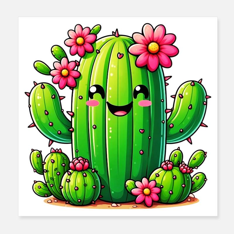 Cactus Poster 20 x 20 cm