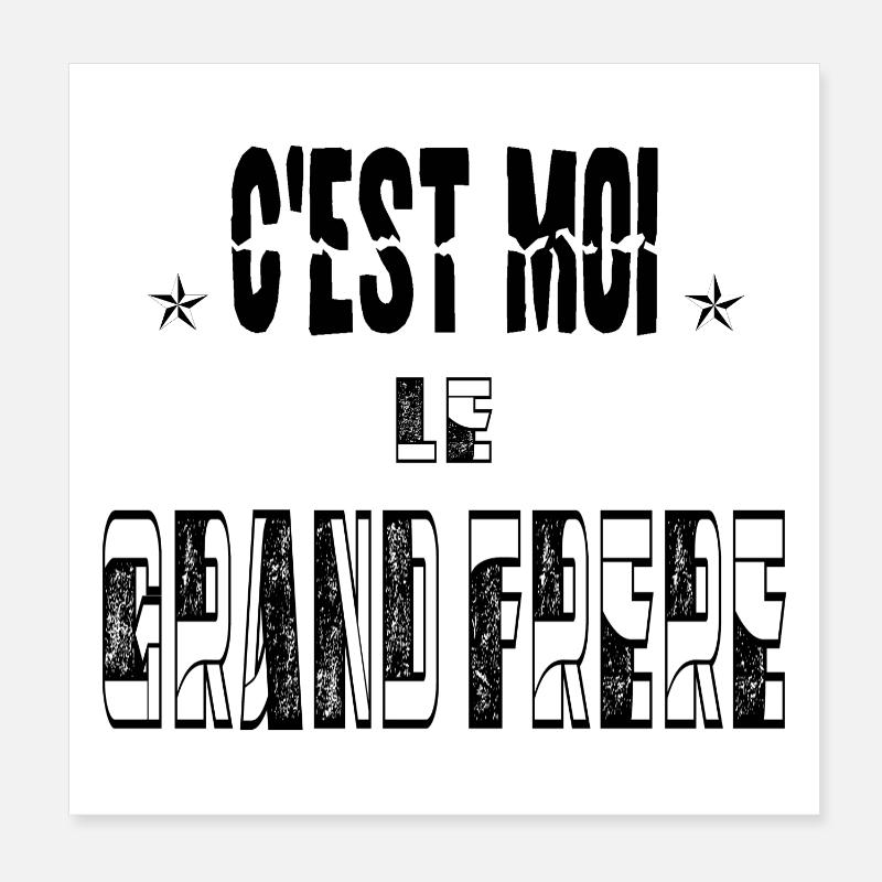 Moi le Grand Frère Poster 20 x 20 cm