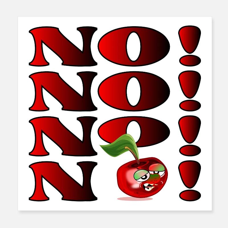 ANSWER NO - EMOTIONAL CHERRY Poster 8" x 8" (20x20 cm)