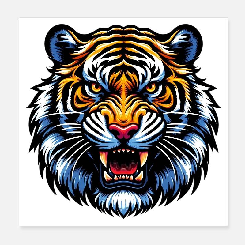 Tiger Poster 8" x 8" (20x20 cm)