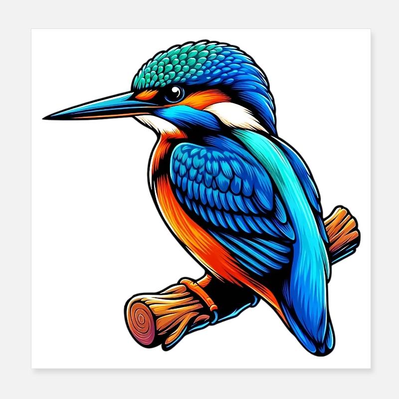 Martin-pêcheur Poster 20 x 20 cm