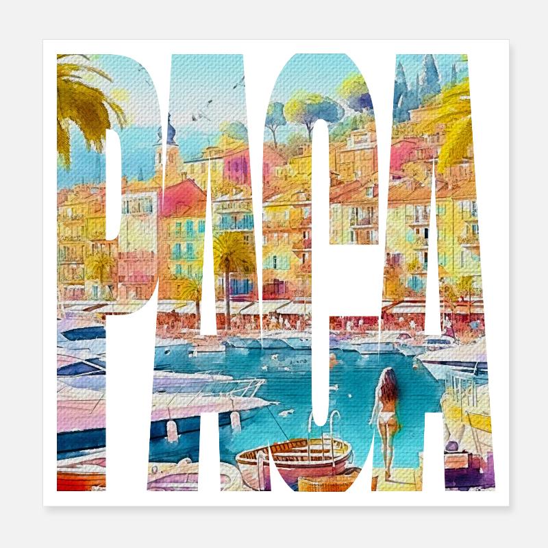 PACA - Poster 20 x 20 cm - blanc