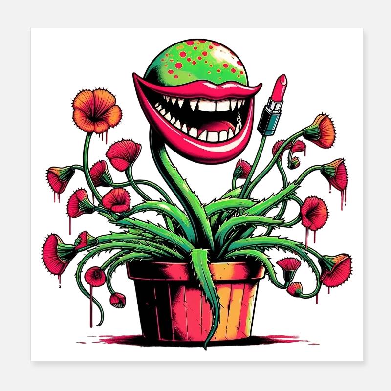 Carnivorous Plant Poster 8" x 8" (20x20 cm)
