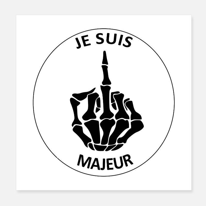 Ich bin volljährig Poster 20x20 cm