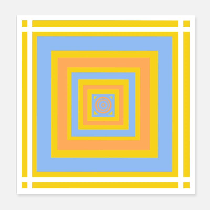 Geometrische Farbenspiele Muster Poster 20x20 cm