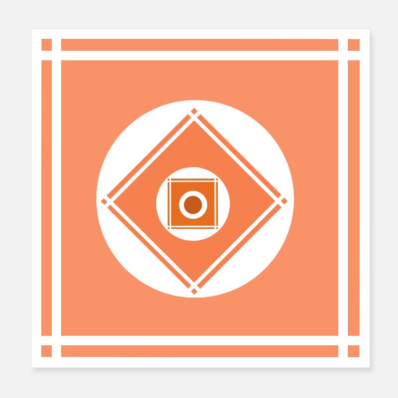 Jeu géométrique de couleurs Poster 20 x 20 cm