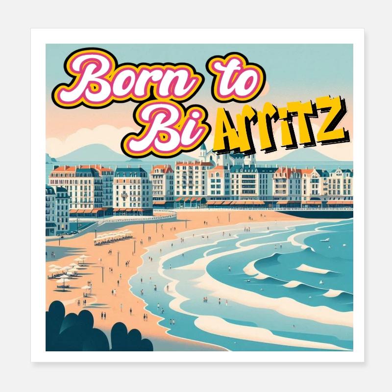 Geboren, um Arritz zu sein Poster 20x20 cm