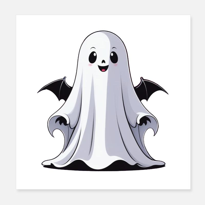 Halloween Gespenst Poster 20x20 cm