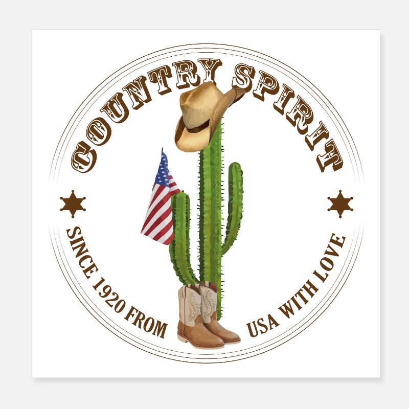 Ländlicher Geist Poster 20x20 cm