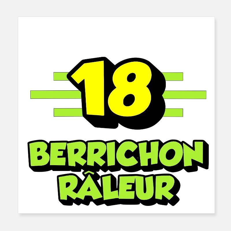 Berrichon râleur Poster 20 x 20 cm