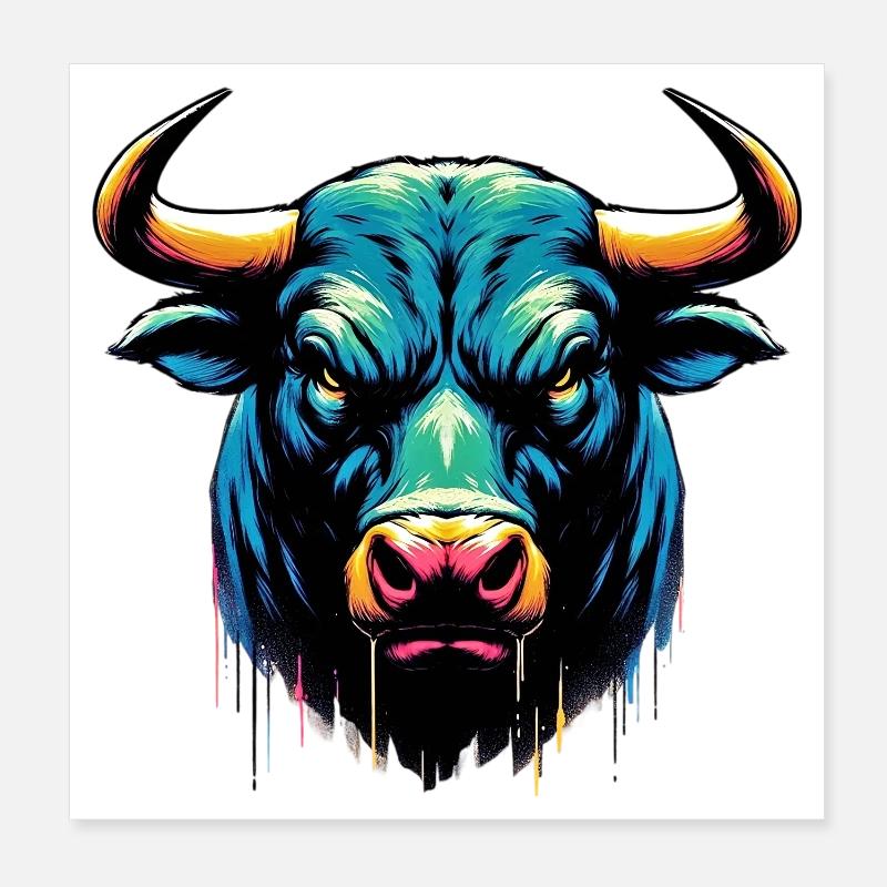 Taureau Poster 20 x 20 cm