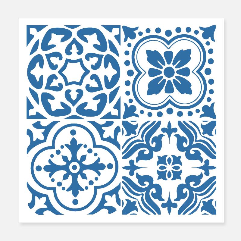 Tuiles bleues portugaises 2 Poster 20 x 20 cm
