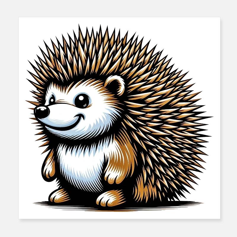 Igel Poster 20x20 cm